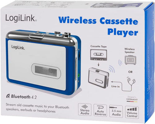 Lettore a Cassette Bluetooth V4.2 Senza Fili Wireless