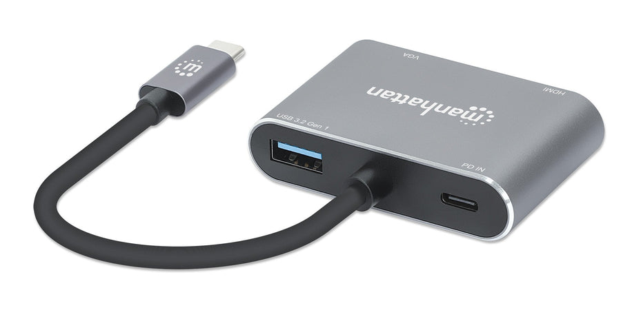 Convertitore USB-C&trade a HDMI e VGA 4-in-1 con Power Delivery