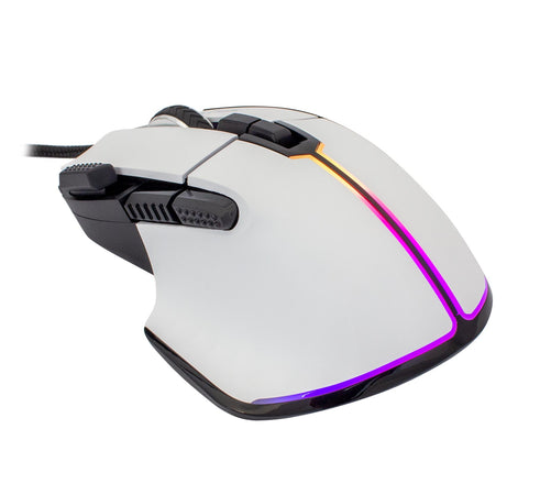 Mouse Gaming RGB USB 12000 dpi 9 Tasti Bianco Marrok