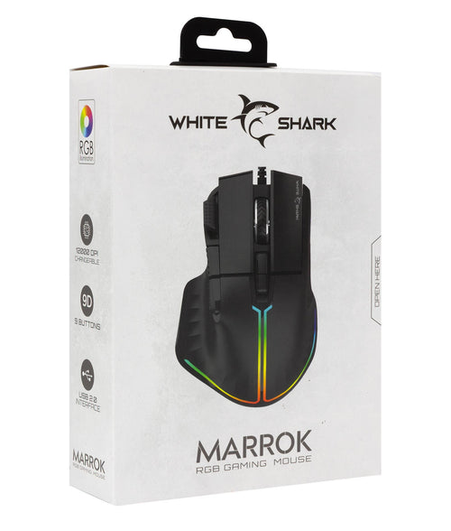 Mouse Gaming RGB USB 12000 dpi 9 Tasti Nero Marrok