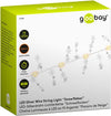 Stringa 10 LED Fiocchi di Neve IP20 Bianco Caldo a Batteria con Timer