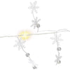 Stringa 10 LED Fiocchi di Neve IP20 Bianco Caldo a Batteria con Timer