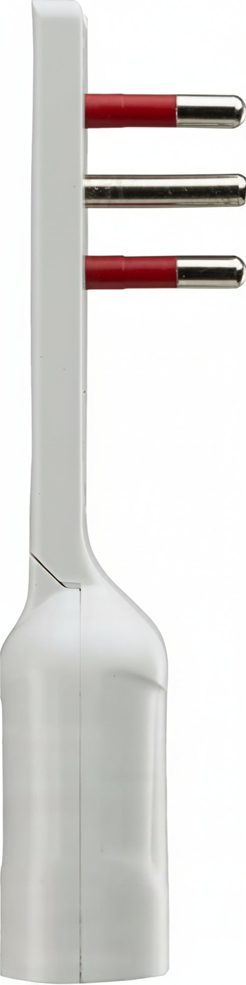 Adattatore Salvaspazio Extra Flat Spina e Presa Italiana 16A 2P+T Angolata Bianco