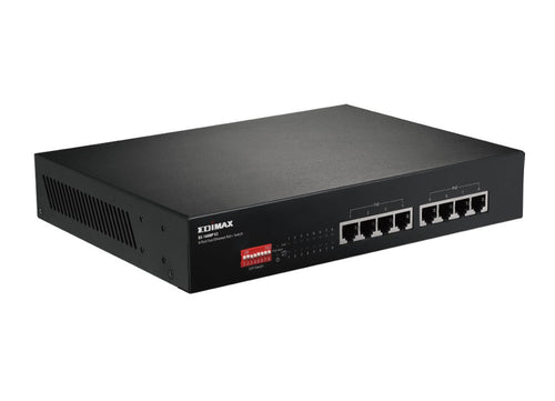 Switch Fast Ethernet 8 Porte a Lungo Raggio con 8 porte PoE+ e DIP Switch, ES-1008P V2