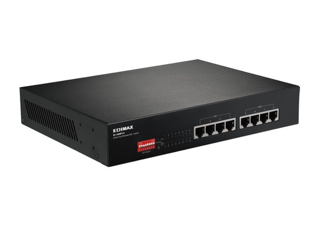 Switch Fast Ethernet 8 Porte a Lungo Raggio con 8 porte PoE+ e DIP Switch, ES-1008P V2
