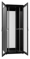 Armadio Server Rack 19'' 800x1000 42U Nero Porta Grigliata Doppio Battente serie Evolution Ventilato