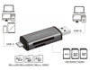 Lettore USB 3.2 Gen 1 di SD e MicroSD con Connessioni USB-C&trade e USB A OTG