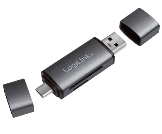 Lettore USB 3.2 Gen 1 di SD e MicroSD con Connessioni USB-C&trade e USB A OTG