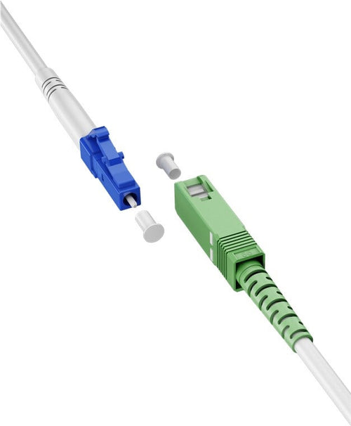 Cavo in Fibra Ottica FTTH Monomodale SC-APC (8°)/LC-UPC OS2 9/125 Simplex 15m