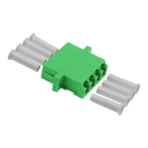 Adattatore Quadruplo LC/APC Monomodale Manicotto in Ceramica SC Duplex Verde