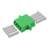 Adattatore Quadruplo LC/APC Monomodale Manicotto in Ceramica SC Duplex Verde