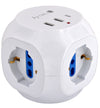 Multipresa a Cubo 3 Posti con 2 Porte USB-A e 1 USB-C&trade QC3.0