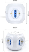 Multipresa a Cubo 3 Posti con 2 Porte USB-A e 1 USB-C&trade QC3.0