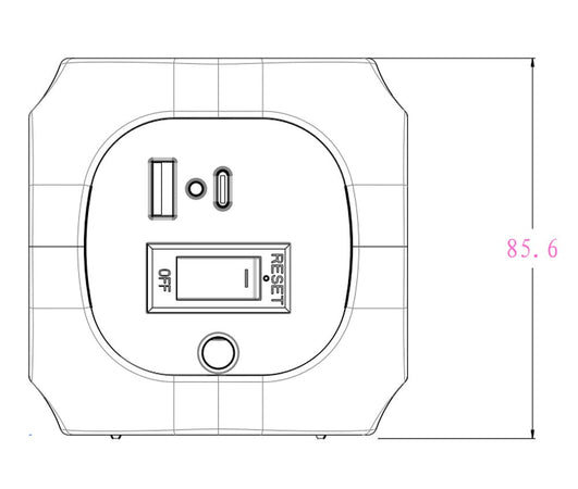 Multipresa a Cubo 4 Posti con USB-A e USB-C&trade QC3.0 e Ricarica Wireless