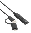 Cavo Adattatore 2-in-1 da USB-C&trade e USB-A a Audio Stereo Aux da 3,5 mm