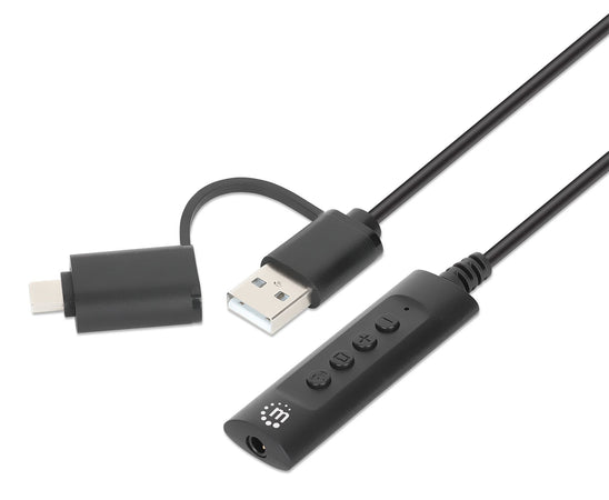 Cavo Adattatore 2-in-1 da USB-C&trade e USB-A a Audio Stereo Aux da 3,5 mm