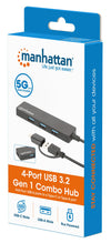 Hub USB 3.2 Gen1 4 Porte Combo USB-A e USB-C&trade