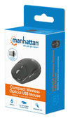 Mouse Ottico USB Wireless 1600dpi Compatto Nero