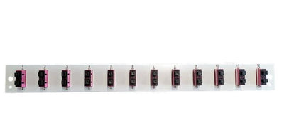 Pannello Frontale per Cassetto Ottico 1U 12 SC Duplex OM4 Grigio