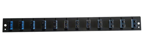 Pannello Frontale per Cassetto Ottico 1U 12 SC Duplex/LC OS2 Nero