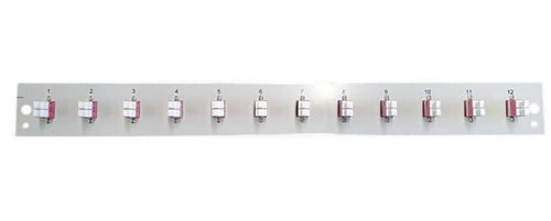 Pannello Frontale per Cassetto Ottico 1U 12 LC Duplex OM4 Grigio