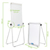Lavagna Magnetica Bifacciale Flipchart Portatile 70x100 cm con Supporto