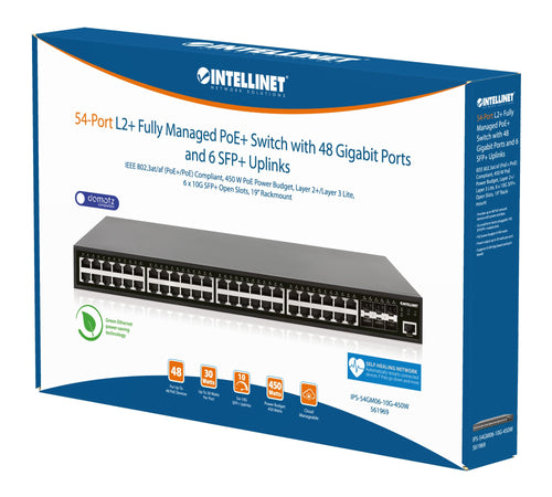 Switch Gigabit Ethernet PoE+ 48 Porte Layer2+ Managed con Sei Slot 10 GbE