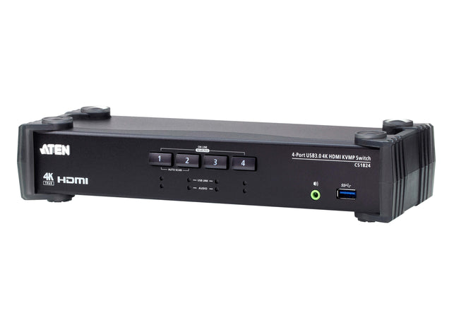 Switch USB 3.0 4K HDMI KVMP&trade a 4 porte con Modalit&agrave Mixer Audio, CS1824