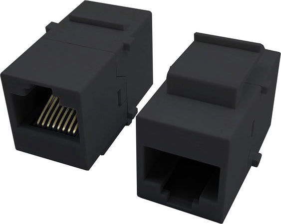 Accoppiatore Keystone RJ45 F/F Cat.5E UTP Nero