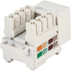 Frutto Keystone RJ45 Cat.5E UTP IDC 90° Bianco