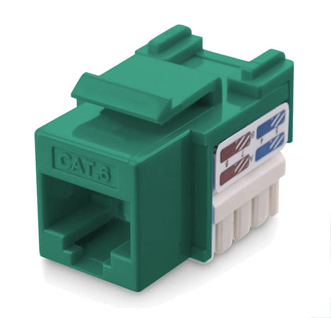 Frutto Keystone RJ45 Cat.6 UTP IDC 90&deg Verde