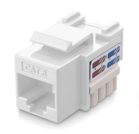 Frutto Keystone RJ45 Cat.6 UTP IDC 90&deg Bianco