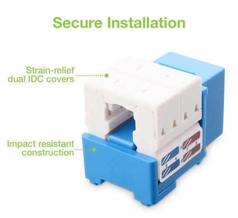Frutto Keystone RJ45 Cat.6 UTP IDC 90&deg Blu