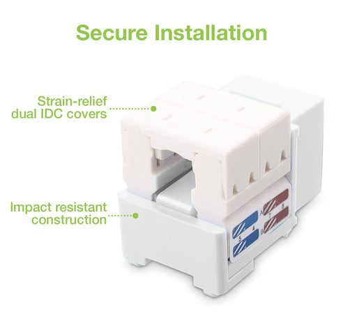 Frutto Keystone RJ45 Cat.6 UTP IDC 90&deg Bianco