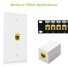 Frutto Keystone RJ45 Cat.6 UTP IDC 90° Giallo