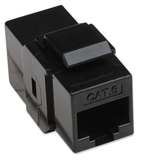 Accoppiatore Keystone RJ45 F/F Cat.6 UTP Nero