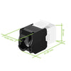 Frutto Keystone RJ45 Cat.6A UTP Tool-Free Bianco Nero
