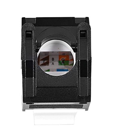 Frutto Keystone RJ45 Cat.6A UTP Tool-Free Bianco Nero