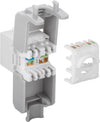 Frutto Keystone RJ45 Cat.6A UTP Tool-Free Bianco Grigio