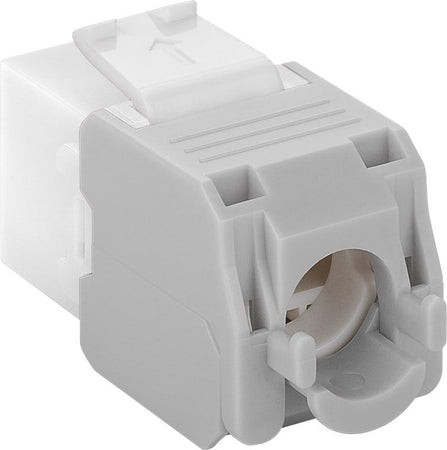 Frutto Keystone RJ45 Cat.6A UTP Tool-Free Bianco Grigio