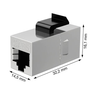 Accoppiatore di Rete Cat.5E F/F Schermato FTP