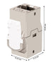 Accoppiatore di Rete RJ45 Cat.6A F/F Schermato FTP da pannello 16.5mm