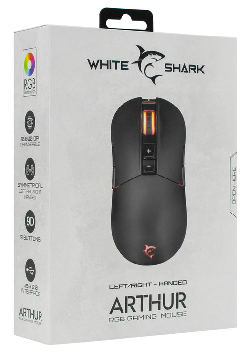 Mouse Ottico Gaming Arthur RGB 10000 dpi 9D Nero