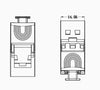 Frutto Keystone RJ45 Cat.6A Slim STP Tool Free 14.06mm