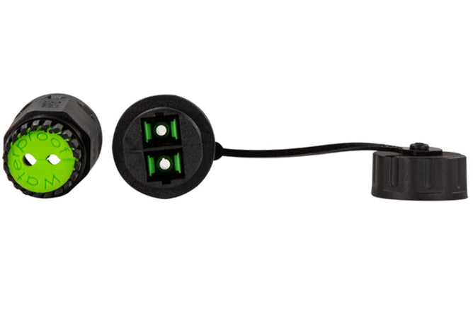Connettore Fibra Ottica SC Duplex Impermeabile IP68 con Pressacavo e Cappuccio Antipolvere