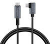 Cavo HighSpeed E-mark PD USB-C&trade Maschio Angolato/USB-C&trade Maschio Dritto 2m Nero