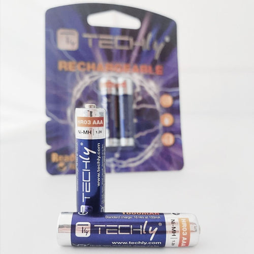 Blister 2 Batterie Ricaricabili Mini Stilo HR03 AAA 1000 mAh