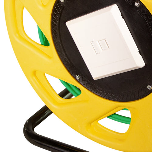 Cavo Patch Cat.7 Plug RJ45 S/FTP PUR con Avvolgicavo 60m Verde