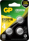 Blister 4 Batterie al Litio a Bottone 3V Lunga Durata CR2016