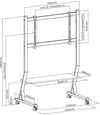 Supporto a Pavimento con Mensola per TV LCD/LED/Plasma 45-90''